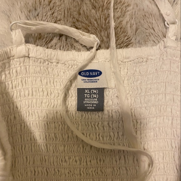 OLD NAVY Embroidered Swiss Dot Fabric A-LINE DRESS in WHITE - Picture 5 of 6